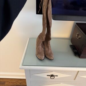 Stuart Weitzman Taupe Over-the-Knee Boots